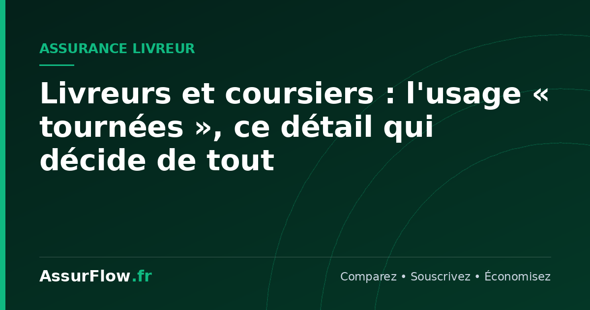 Livreurs et coursiers : l'usage « tournées », ce détail qui décide de tout