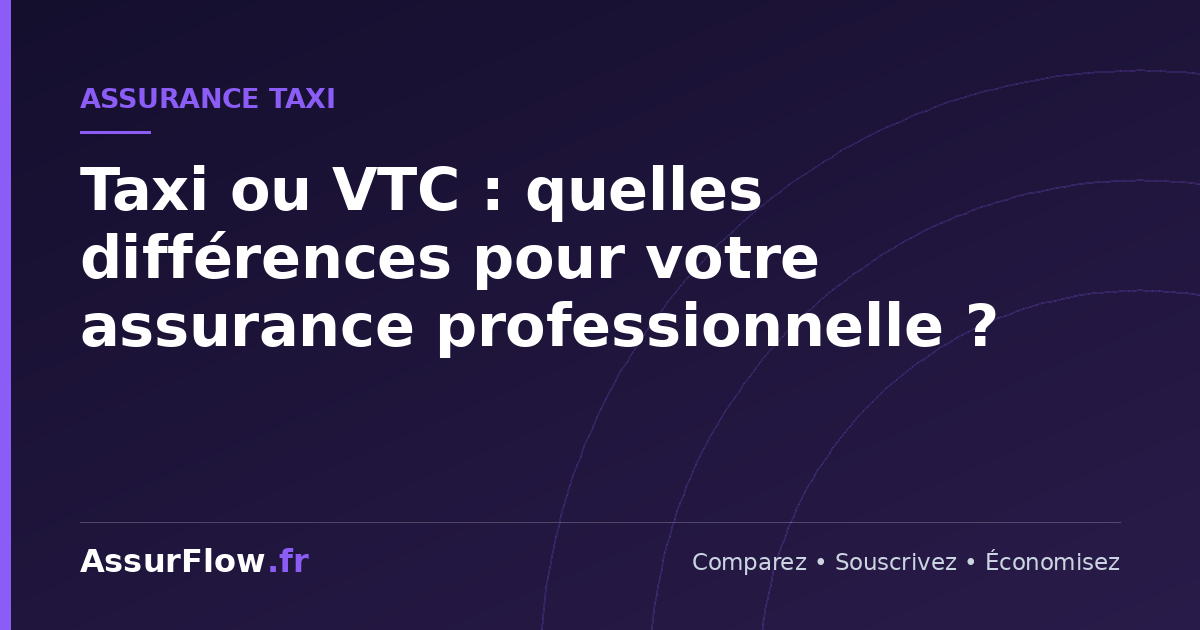 Taxi ou VTC : quelles différences pour votre assurance professionnelle ?