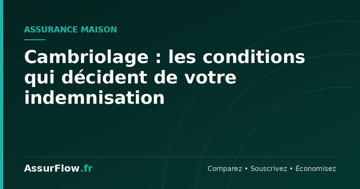 Cambriolage : les conditions qui décident de votre indemnisation