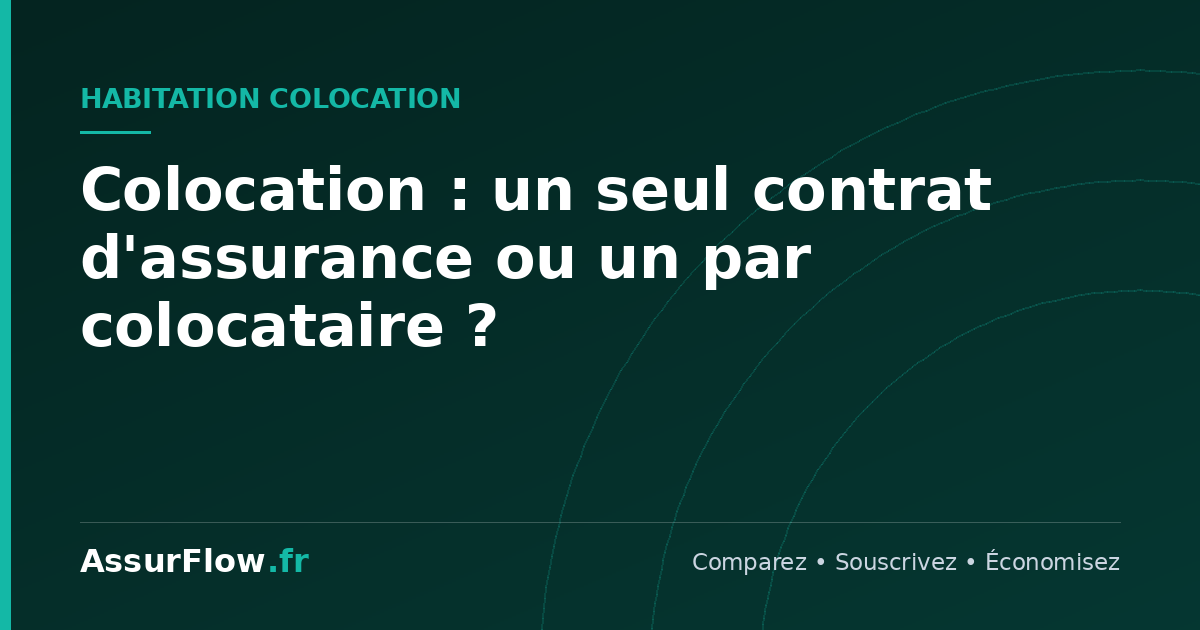 Colocation : un seul contrat d'assurance ou un par colocataire ?