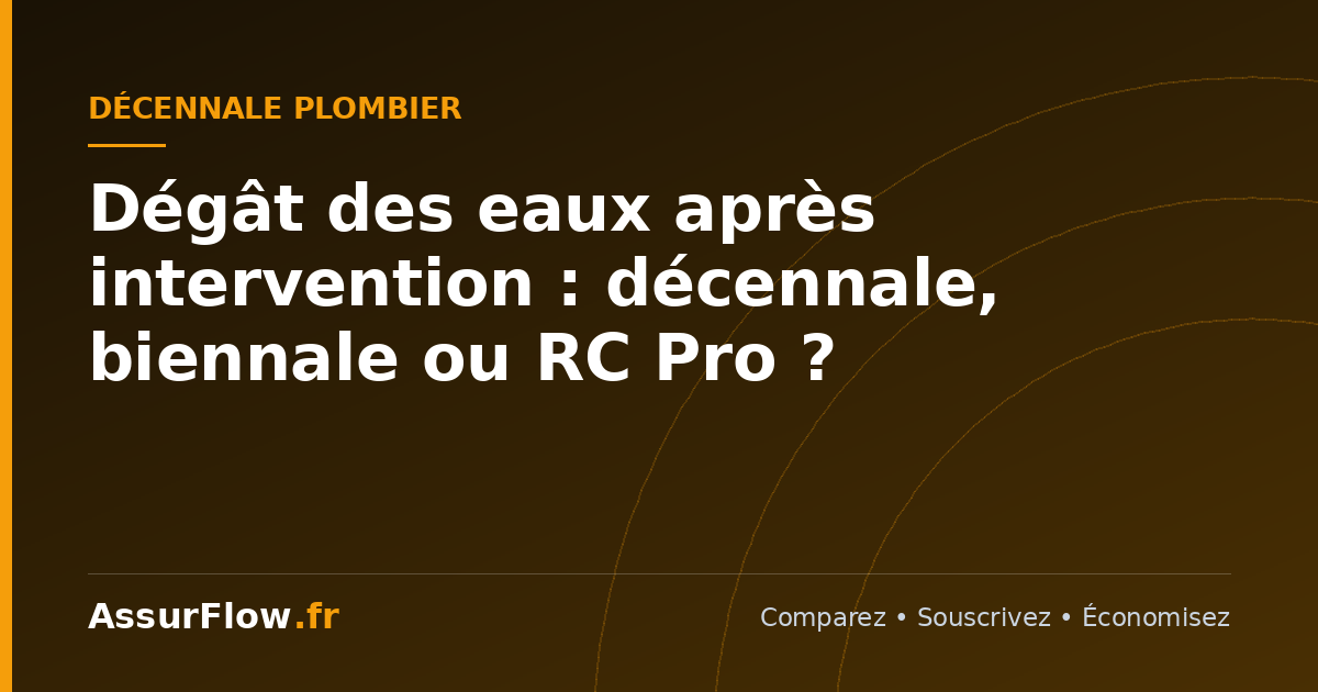Dégât des eaux après intervention : décennale, biennale ou RC Pro ?