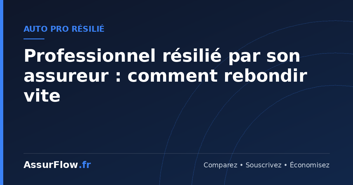 Professionnel résilié par son assureur : comment rebondir vite