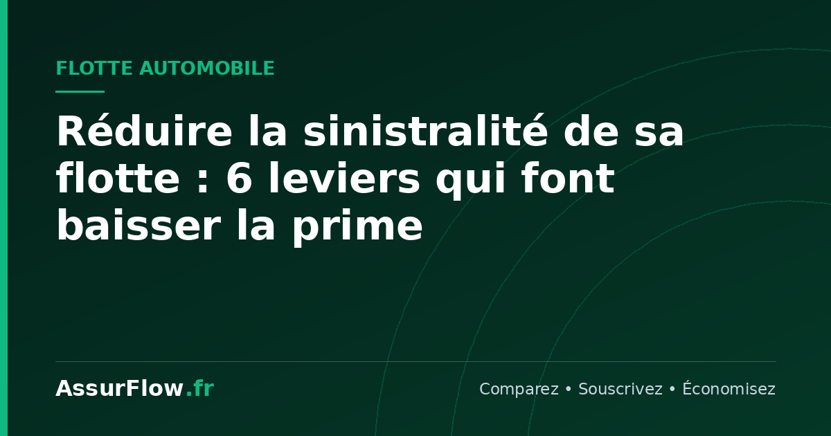 Réduire la sinistralité de sa flotte : 6 leviers qui font baisser la prime