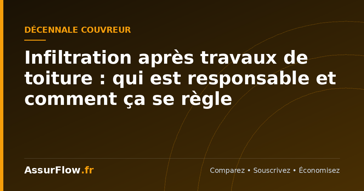 Infiltration après travaux de toiture : qui est responsable et comment ça se règle
