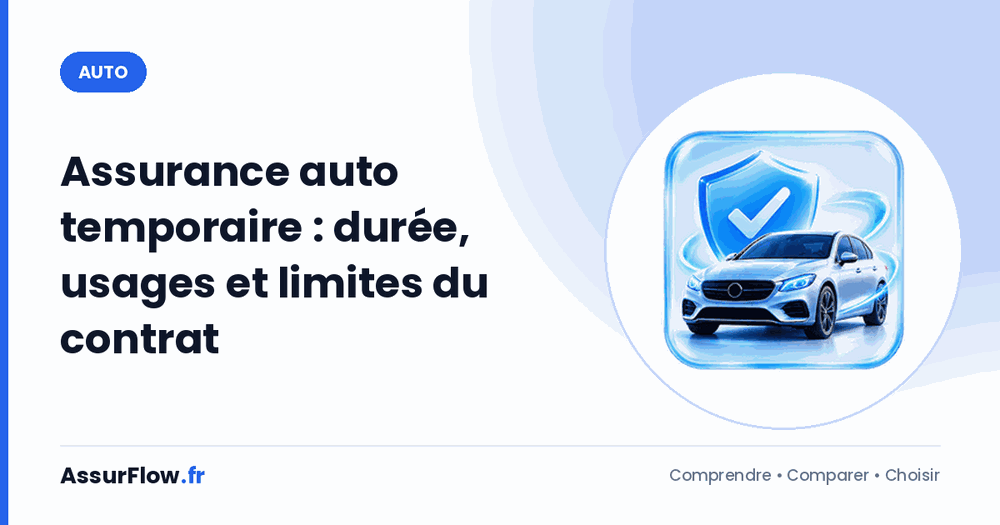 Assurance auto temporaire : durée, usages et limites du contrat