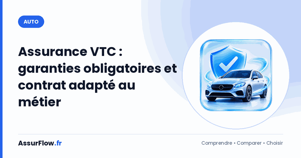 Assurance VTC : garanties obligatoires et contrat adapté au métier